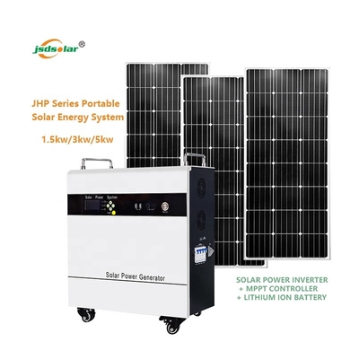 Jinsdon home all in one solar power system 1500w 3000w 5000w home solar power system with lithium battery inverter controller inside